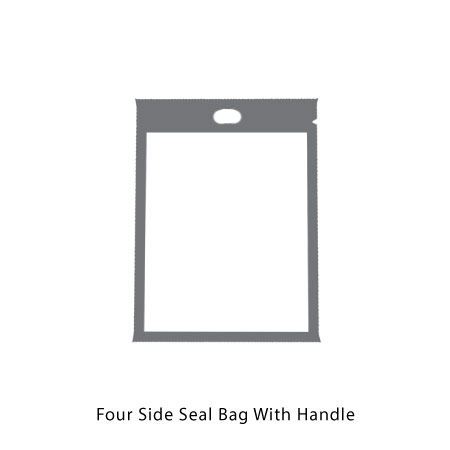 4 side seal bag with handle
