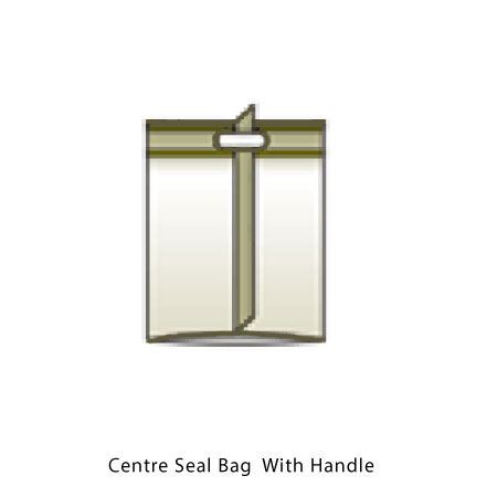 centre seal bag with handle